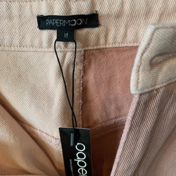 Paper Moon Two Tone Pink Wide Leg Jeans - Picture 2 of 3